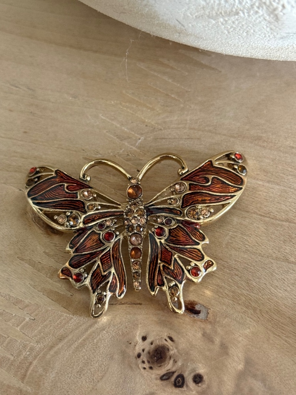 Vintage Monet Enameled Butterfly Brooch